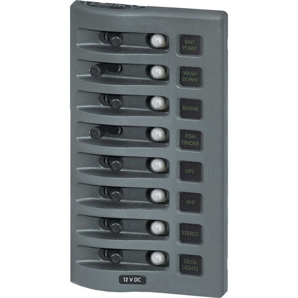 Blue Sea Systems Blue Sea 4378 WeatherDeck Water Resistant Circuit Breaker Panel - 8 Po 4378